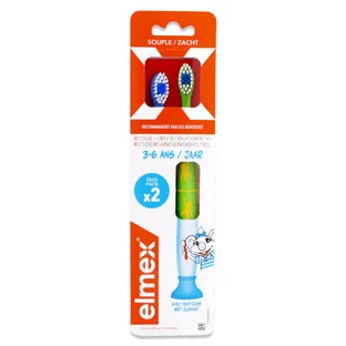 CEPILLO DE DIENTES ELMEX SOFT PARA NIÑOS DE 3 A 6 AÑOS, PAQUETE DE DOS