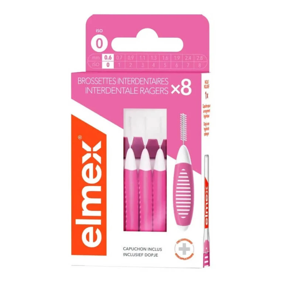 ELMEX 8 BROSSETTES INTERDENTAIRES ISO 0 0.6 MM