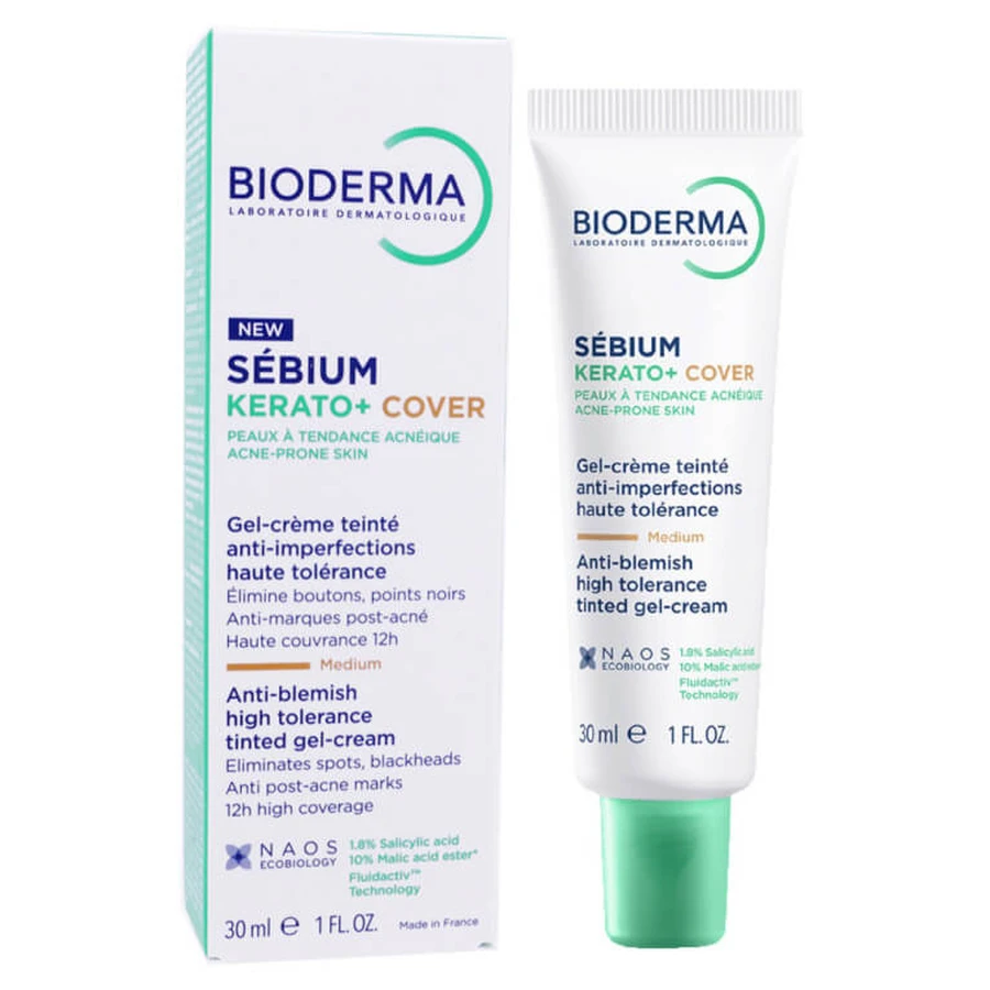BIODERMA SEBIUM KERATO+ COVER GETÖNTE GEL-CREME 30 ML