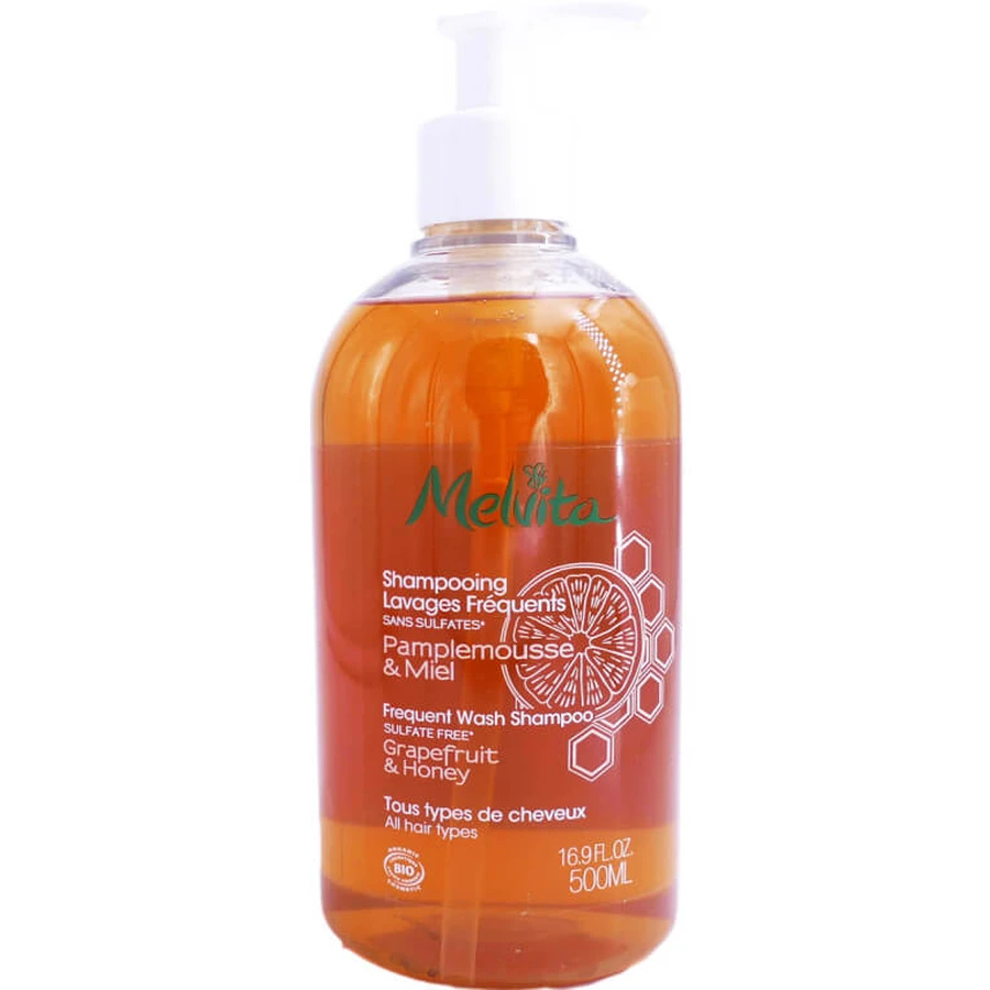 CHAMPÚ ECOLÓGICO MELVITA PARA LAVADOS FRECUENTES 500 ML