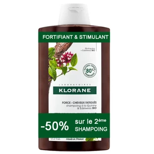KLORANE VERSTERKENDE & STIMULERENDE SHAMPOO, VERPAKKING VAN 2 X 400 ML