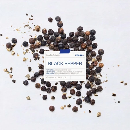 KORRES BLACK PEPPER EAU DE TOILETTE VOOR HEREN 50 ML