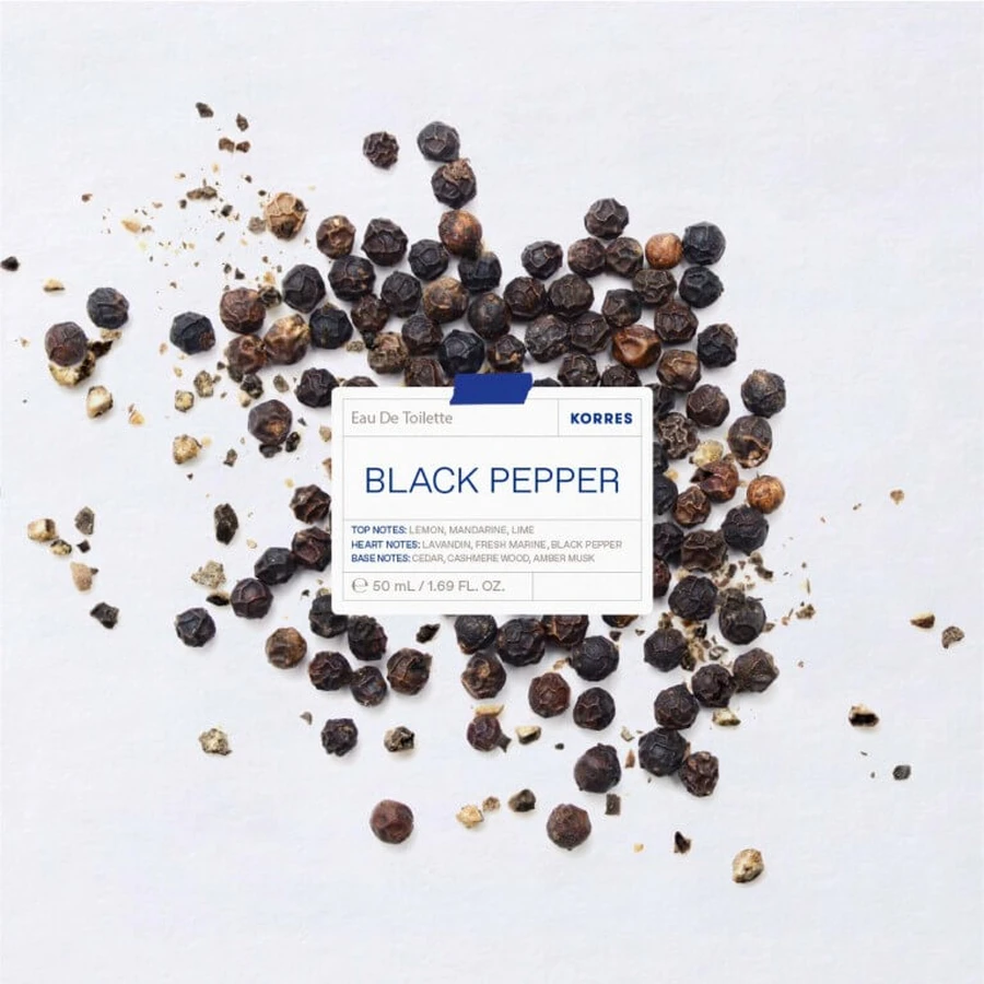 KORRES BLACK PEPPER EAU DE TOILETTE VOOR HEREN 50 ML