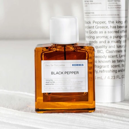 KORRES BLACK PEPPER EAU DE TOILETTE VOOR HEREN 50 ML
