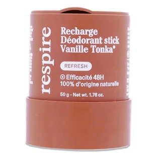 DESODORANTE EN BARRA RESPIRE RECHARGE DE VAINILLA Y TONKA, 50 G