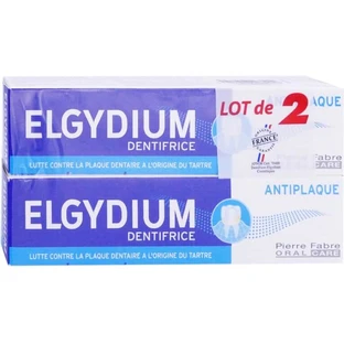 ELGYDIUM ANTI-TANDPLAK TANDPASTA 2X75 ML