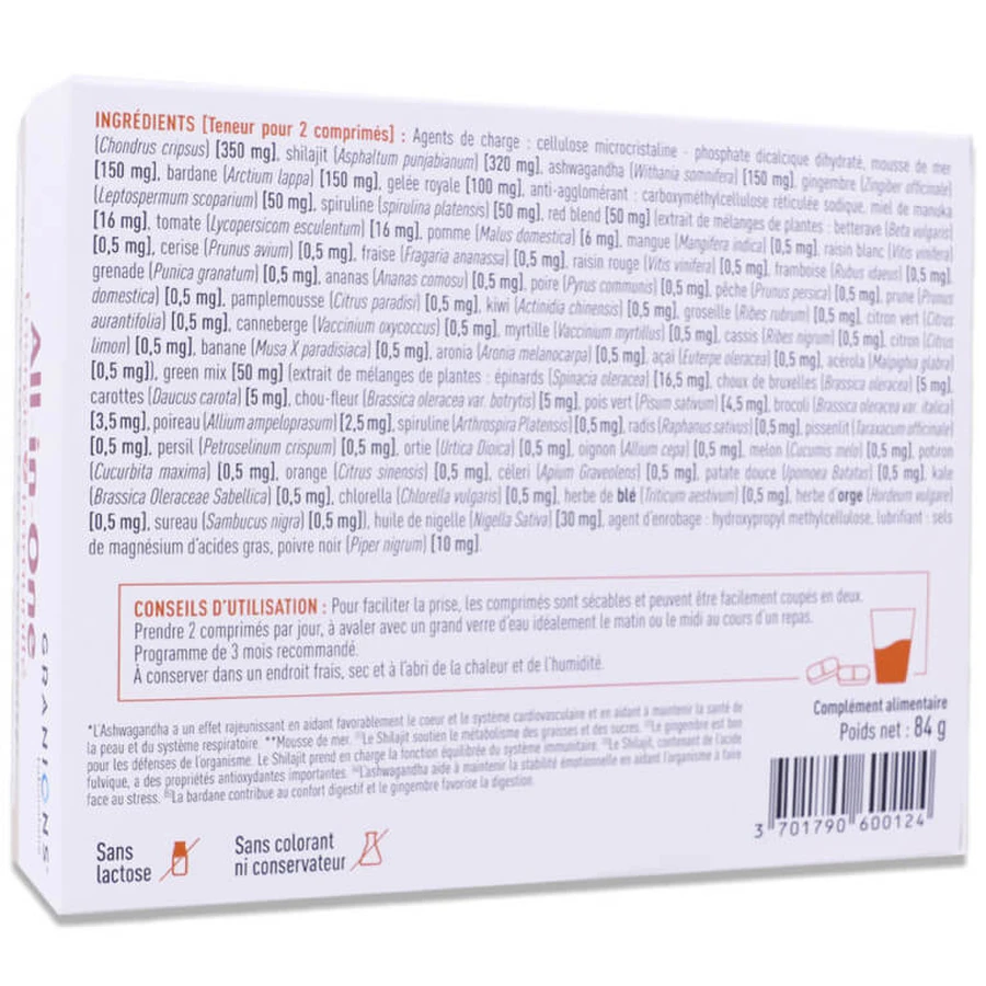 GRANIONS ALL IN ONE ENERGIE IMMUNITATE 60 DE COMPRIMATE