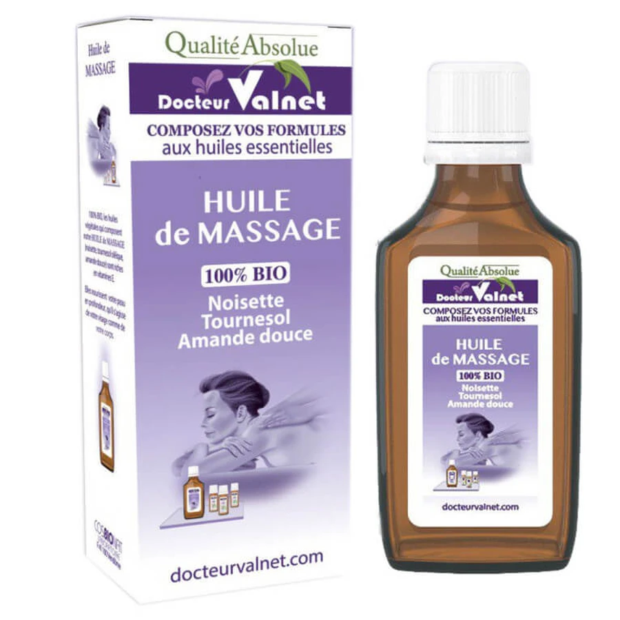 ACEITE DE MASAJE DOCTEUR VALNET DE ALBARICOQUE, GIRASOL Y JOJOBA, 100 ML