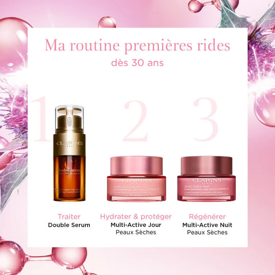 CLARINS MULTI ACTIVE NIGHT SMOOTHING CREAM 50 ml VOOR DE DROGE HUID