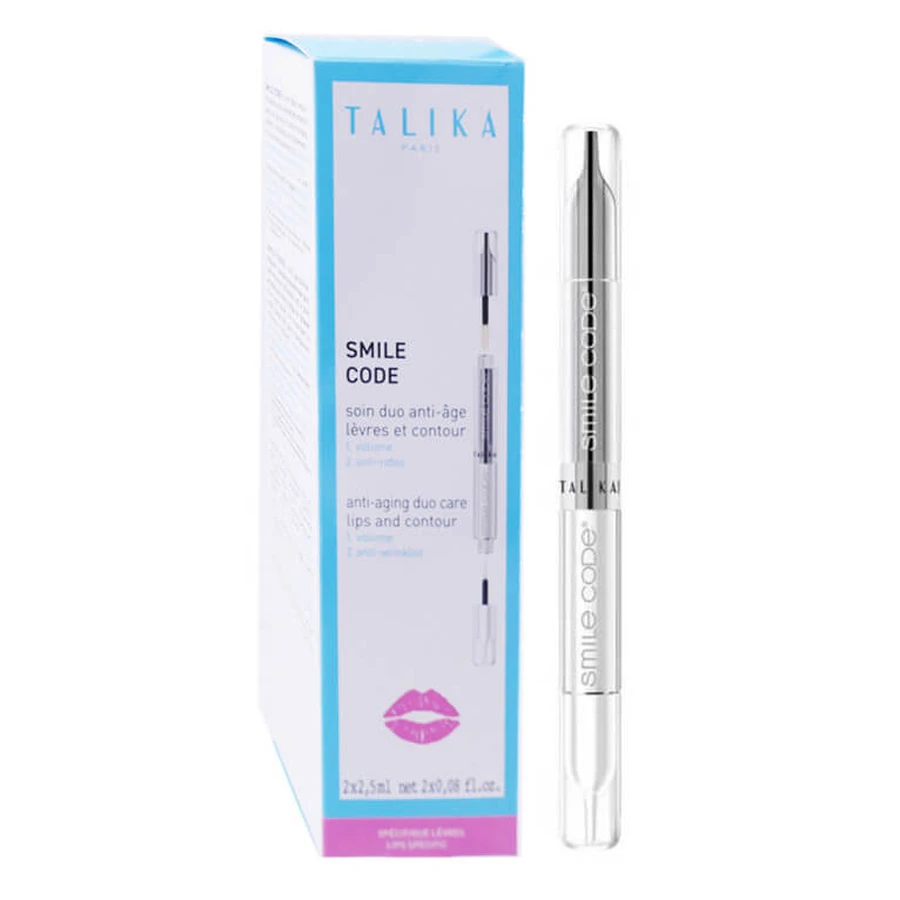 TALIKA SMILE CODE: DÚO DE TRATAMIENTOS ANTIEDAD PARA LABIOS Y CONTORNO DE OJOS, 2 X 2,5 ML
