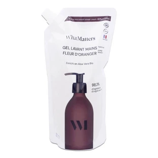 WHATMATTERS ECO HANDWASGEL MET SINAASAPPELBLOESEM NAVULLING 580 ML