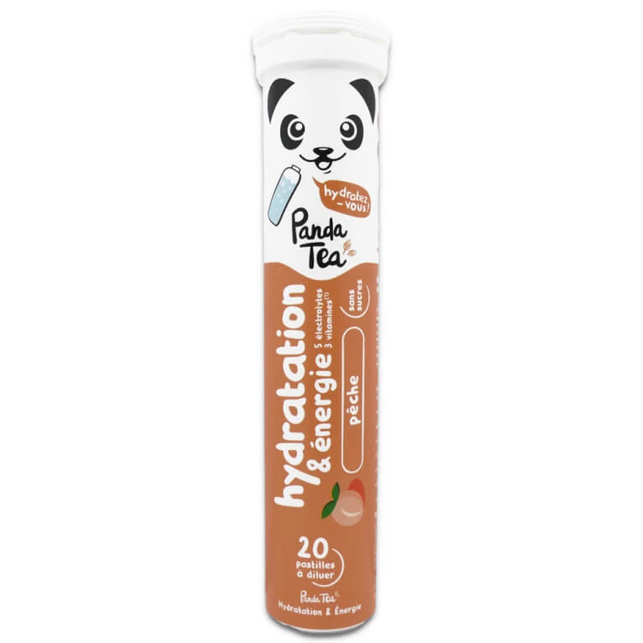PANDA TEA HYDRATION & ENERGY PEACH 20 TABLETS