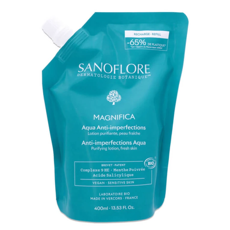 SANOFLORE BIO MAGNIFICA RECHARGE LOTION AQUA ANTI IMPERFECTIONS 400ML