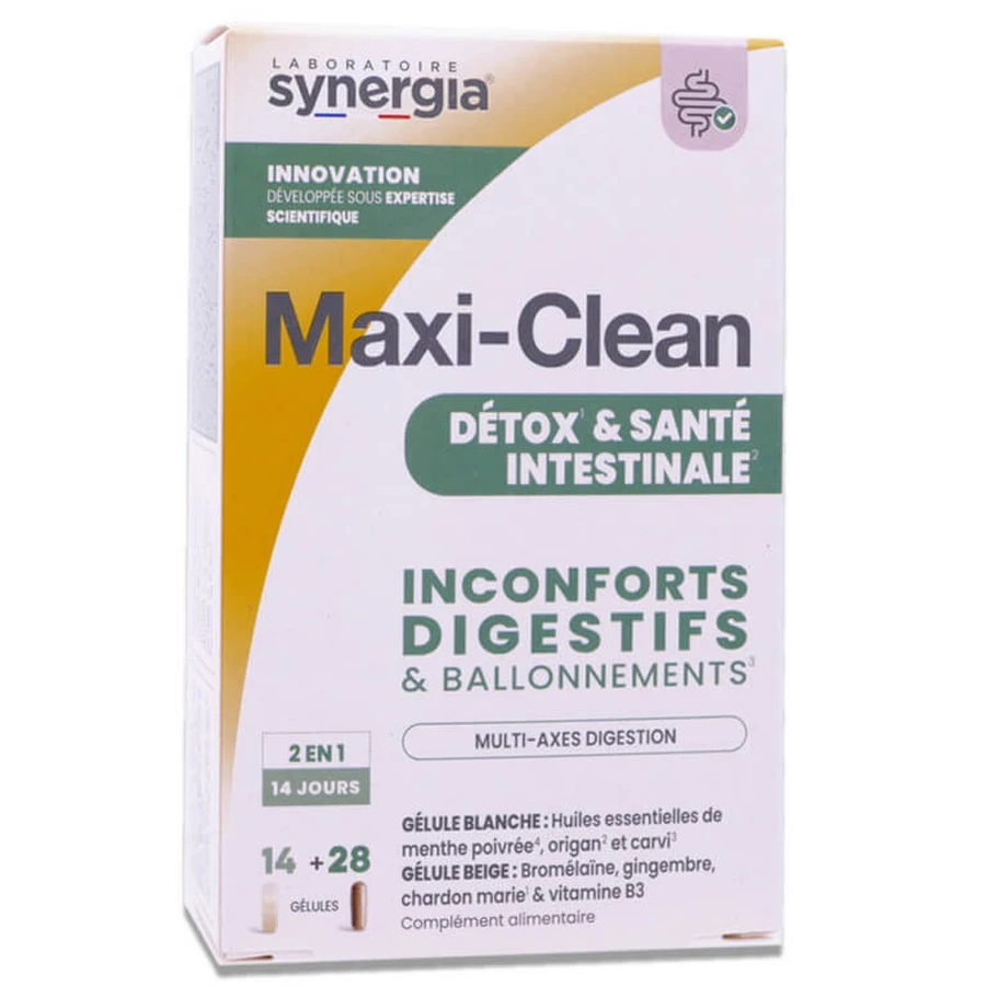 SYNERGIA MAXI-CLEAN INCONFORTS DIGESTIFS 14+28 GELULES