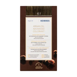 KORRES ARGANÖL-HAARFARBE 6.1 ASCH-DUNKELBLOND