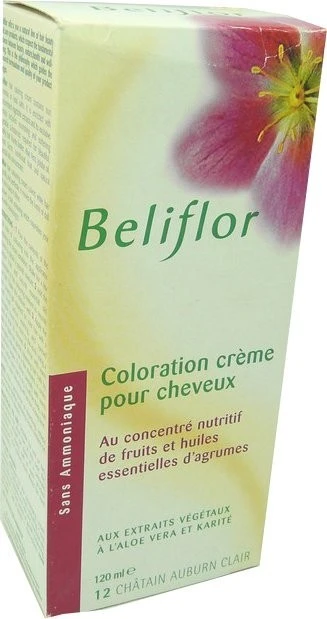 BELIFLOR HAIR COLOR 12 LIGHT AUBURN BROWN 120ML