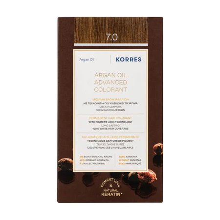 KORRES PERMANENTE HAARKLEUR MET ARGANOLIE, BLOND 7.0