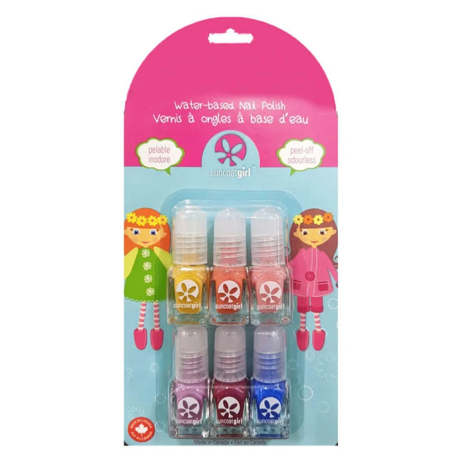 KIT SUNCOAT PARA NIÑAS: 6 ESMALTES DE UÑAS EN FORMATO MINI