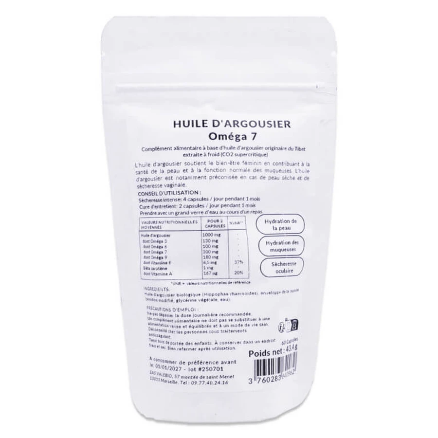 VALEBIO Sanddornöl Omega 7, 60 Kapseln