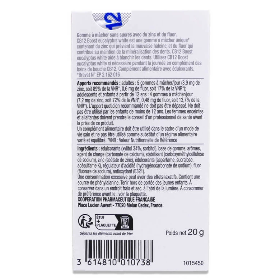 CB12 BOOST 10 EUCALYPTUS WITTE KAUWGOM