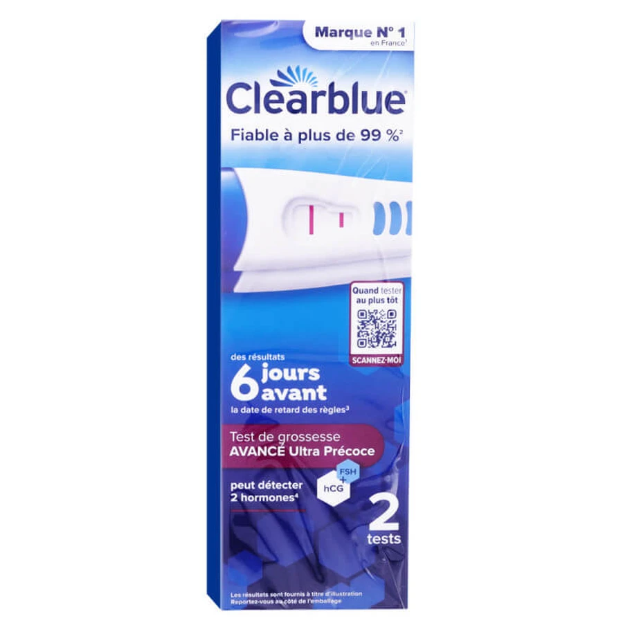 CLEARBLUE ADVANCED ULTRA-EARLY PREGNANCY TEST, 2-PACK