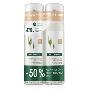 KLORANE DUO SHAMPOING SEC EXTRA DOUX CHEVEUX CHATAINS A BRUNS 2X150ML