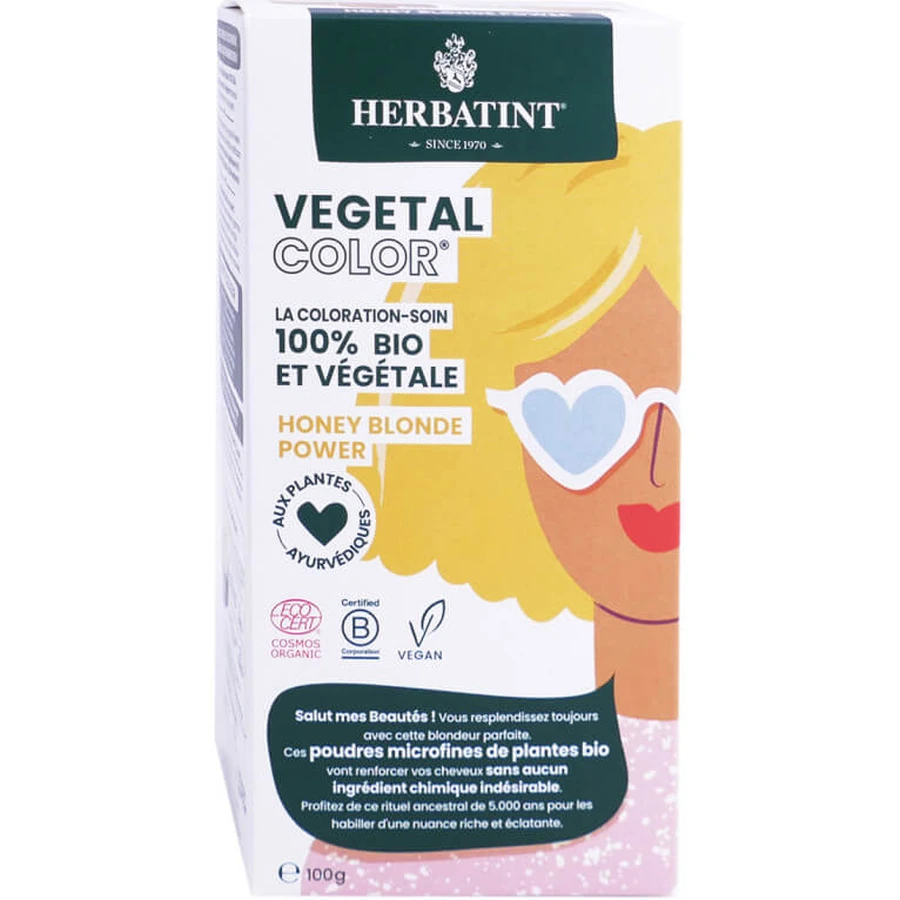 HERBATINT BIO-HAARFARBE AUF PFLANZLICHER BASIS HONEY BLONDE POWER 100 G