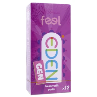 EDEN GEN FEEL 12 RIBBED CONDOMS