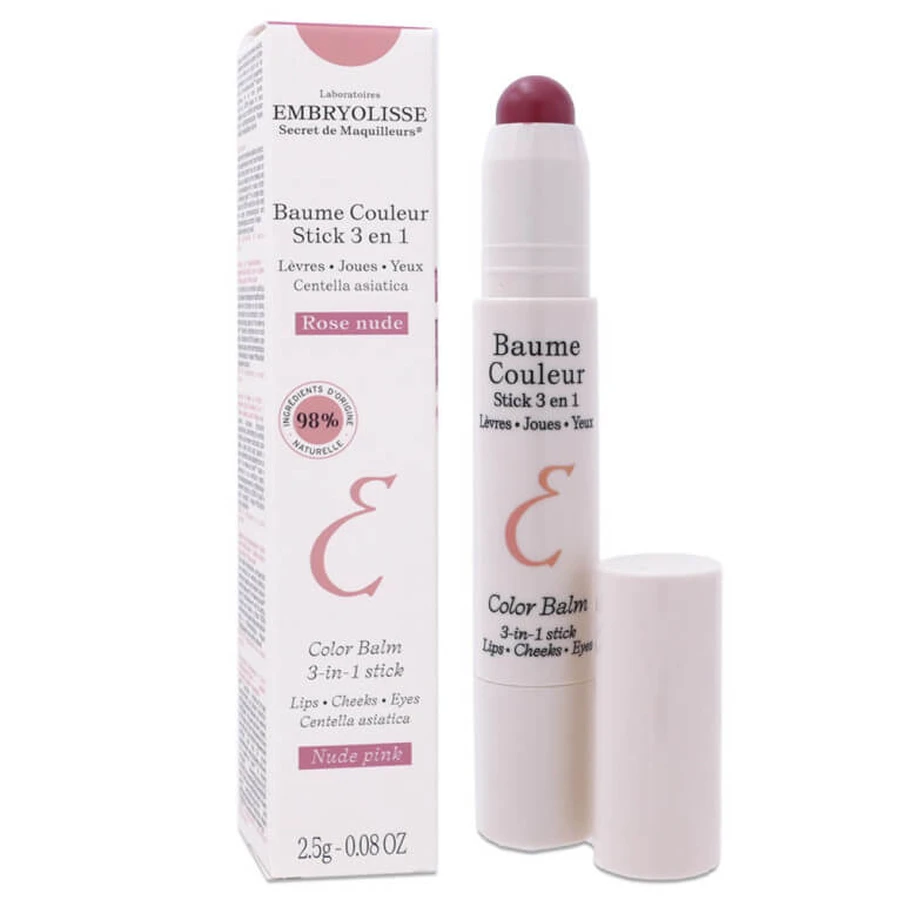 EMBRYOLISSE 3-IN-1 COLOR BALM STICK, NUDE PINK, 2,5 g