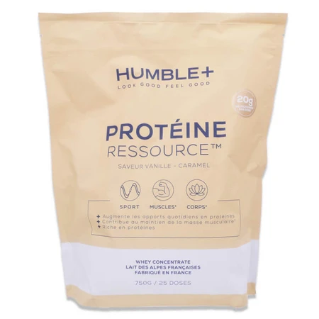 HUMBLE+ PROTEIN RESSOURCE MET VANILLE-KARAMEL-SMAAK 750 G