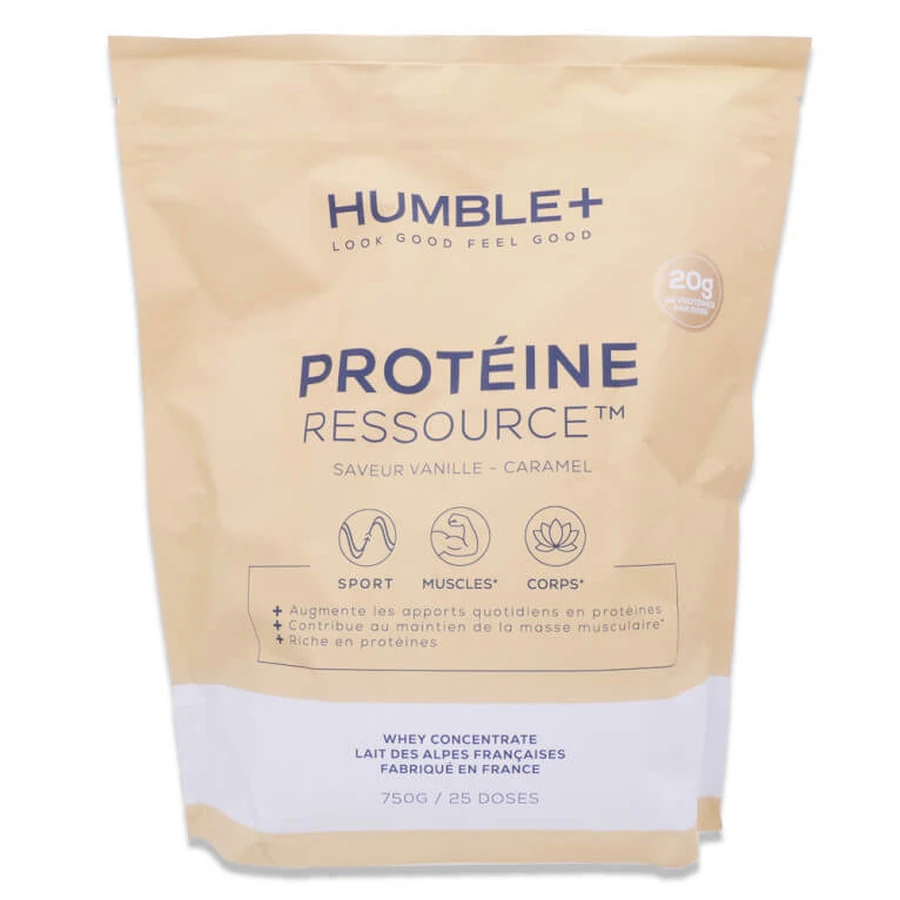 HUMBLE+ PROTEIN RESSOURCE MET VANILLE-KARAMEL-SMAAK 750 G