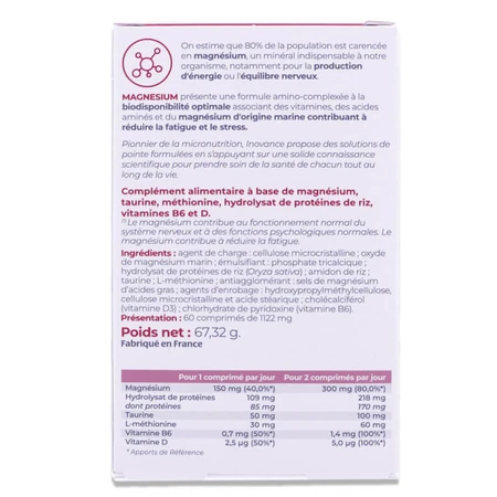 YSONUT INOVANCE MAGNESIO, CAJA DE 60 COMPRIMIDOS