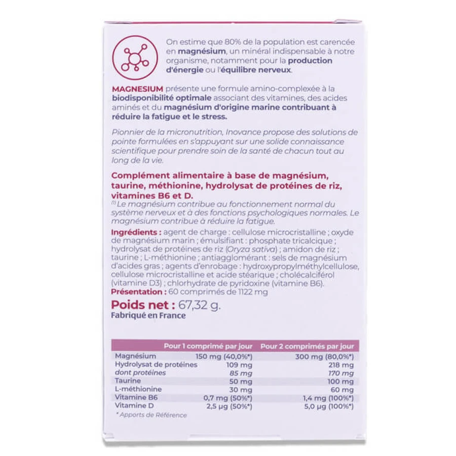 YSONUT INOVANCE MAGNESIO, CAJA DE 60 COMPRIMIDOS