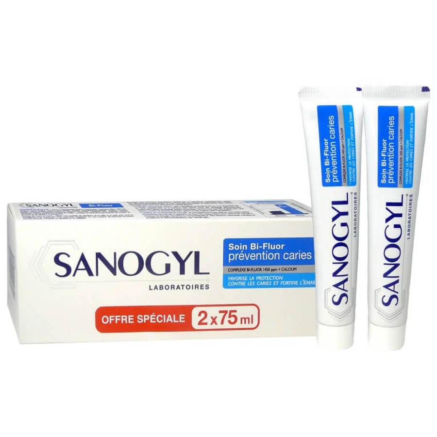 SANOGYL BI-FLUOR CARIES PREVENTION TOOTH CARE 2x75ML