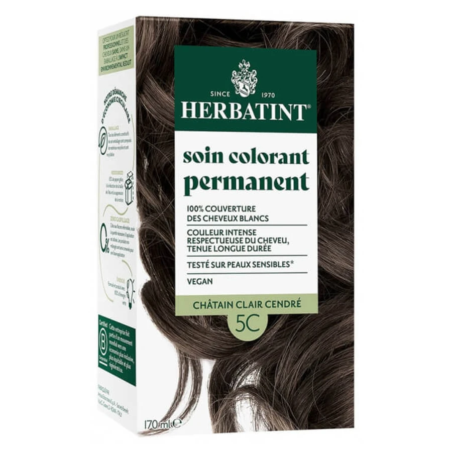 HERBATINT SOIN COLORANT 5C CHATAIN CLAIR CENDRÉ 170ML