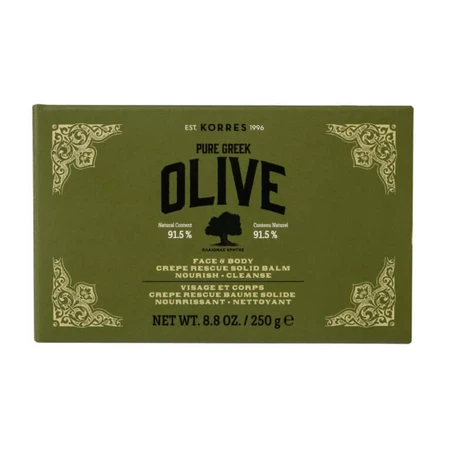 KORRES OLIVE CREPE RESCUE SOLID CLEANSING & NOURISHING BALM 250G