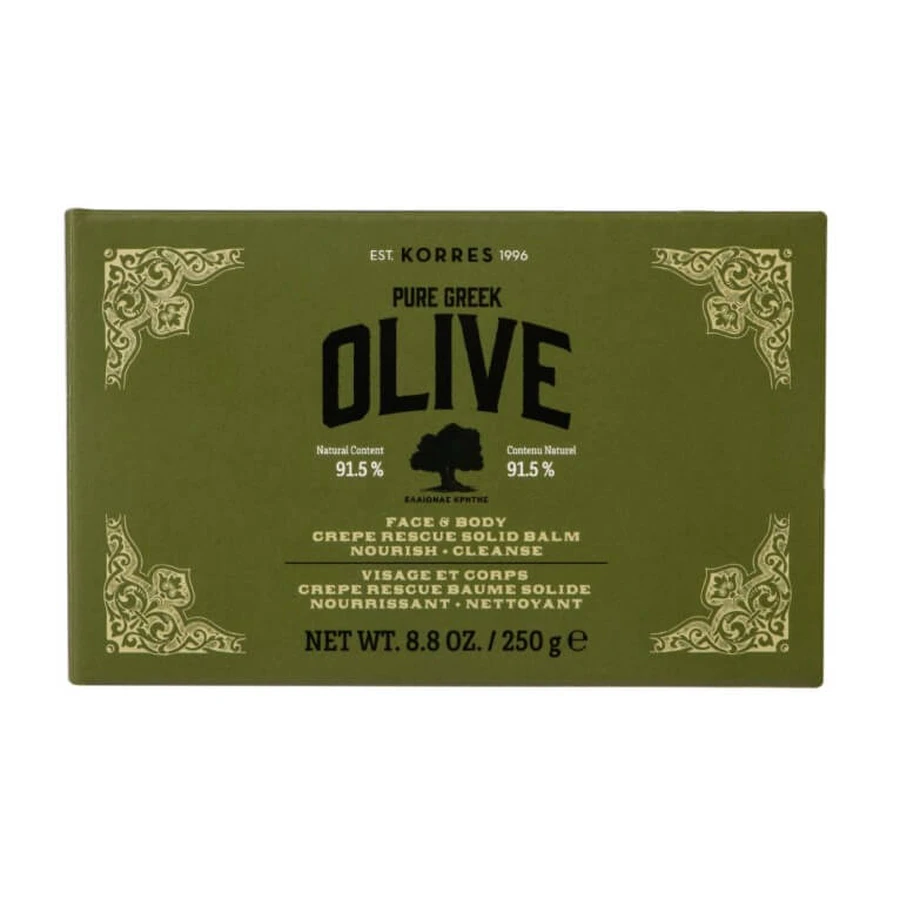 KORRES OLIVE CREPE RESCUE SOLID CLEANSING & NOURISHING BALM 250G