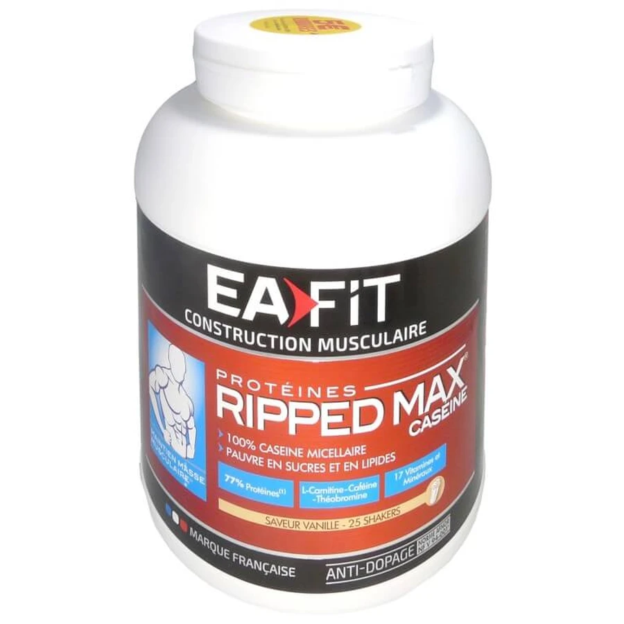EAFIT RIPPED MAX CASEÍNA, SABOR A VAINILLA, 750 G
