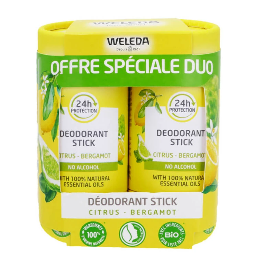 WELEDA BIO DEZODORANT STICK CITRUS BERGAMOT 2X50G