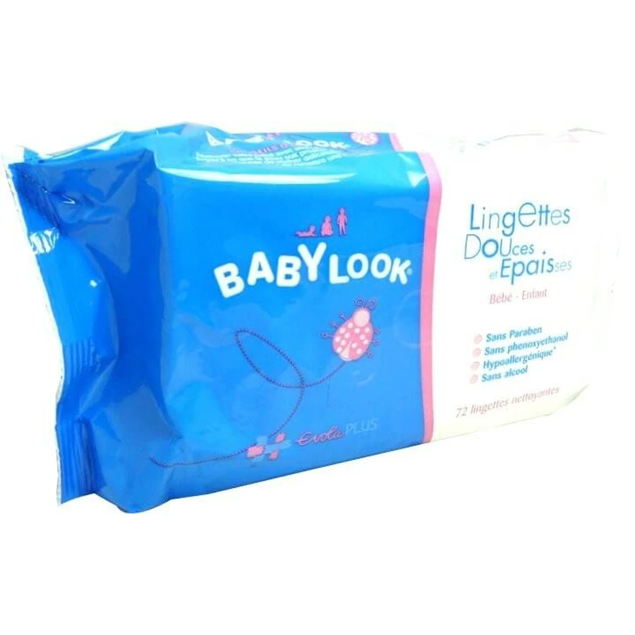 BABYLOOK ZACHTE EN DIKKE DOEKJES, VERPAKKING VAN 72 STUKS