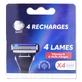 PHARMASCIENCE HEREN-SCHEERMESJES MET 4 BLADEN, 4 STUKS
