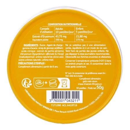 EUPHONEO 50 HONEY-LEMON-FLAVORED LOZENGES