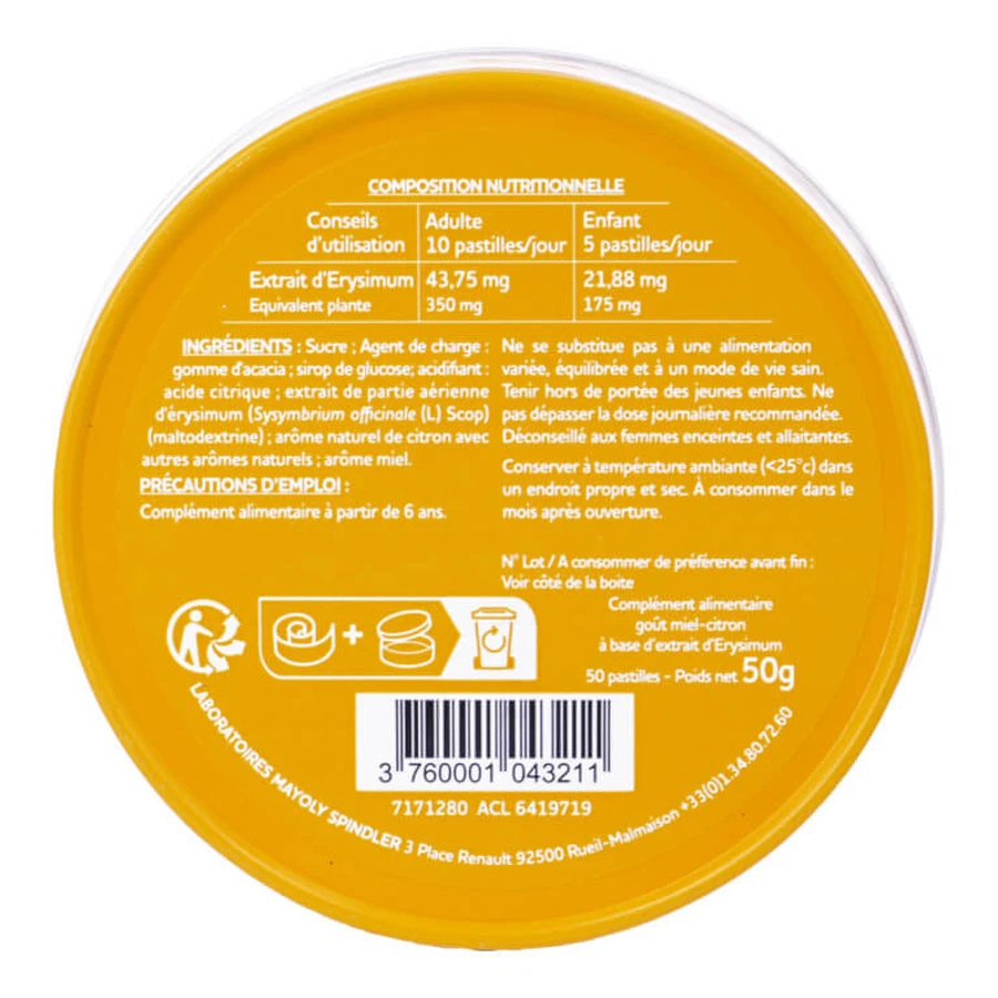 EUPHONEO 50 HONEY-LEMON-FLAVORED LOZENGES