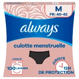 ALWAYS MENSTRUATIEONDERGOED, GEMIDDELDE TOT ZWARE MENSTRUATIE, MAAT M (40-42)
