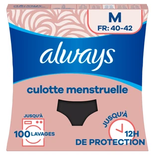 ALWAYS MENSTRUATIEONDERGOED, GEMIDDELDE TOT ZWARE MENSTRUATIE, MAAT M (40-42)
