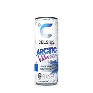 Celsius Energy Drink Arctic Vibe, Carbonated Energy Drink With Refreshing Berry Flavour, 355 Ml