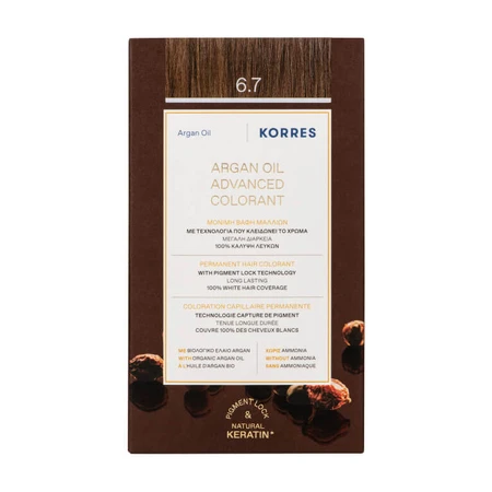 KORRES PERMANENTE HAARKLEUR ARGANOLIE & CACAO 6.7