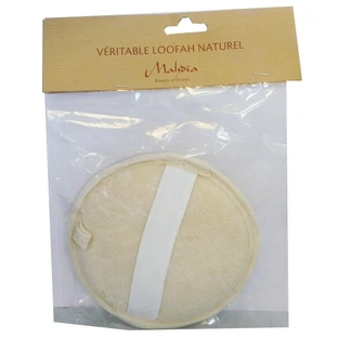 MAHDIA GENUINE NATURAL LOOFAH ROUND MASSAGE SPONGE, 15 CM