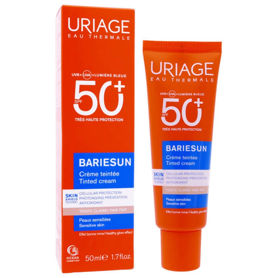 URIAGE BARIESUN LSF 50+ GETÖNTE CREME, HELLER FARBTON, 50 ml