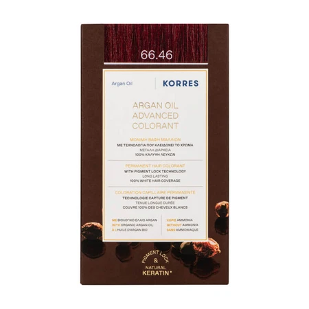 KORRES ACEITE DE ARGÁN PARA EL CABELLO 66.46 ROJO BURGUNDA INTENSO